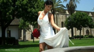 Denise Milani Runaway Bride video shows off her amazing Boobs