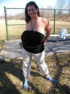 sexy babe Maria Moore has giant monster tits